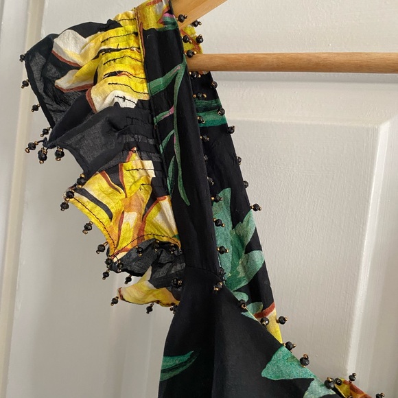 FARM Rio Black Maxi Dress with Yellow Floral Design Alice Dress - Picture 6 of 11